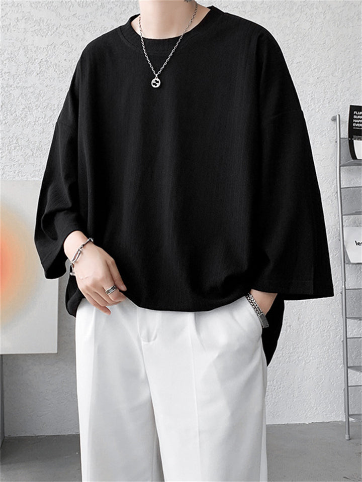 3/4 Sleeve Comfortable Textured Shirts for Male